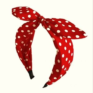 Rockabilly Bow Headband♥️🤍♥️🤍